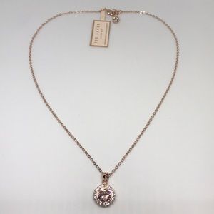 Ted Baker Swarovski Pendant Rose Gold Necklace
